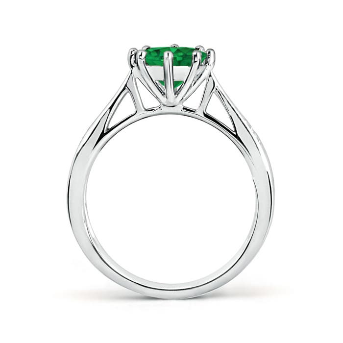 AAA - Emerald / 1.23 CT / 14 KT White Gold