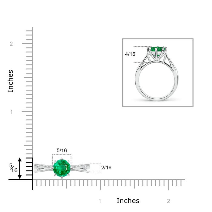 AAA - Emerald / 1.23 CT / 14 KT White Gold