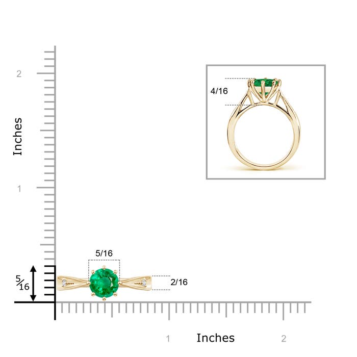 AAA - Emerald / 1.23 CT / 14 KT Yellow Gold