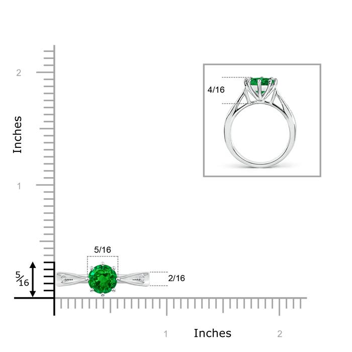 AAAA - Emerald / 1.23 CT / 14 KT White Gold