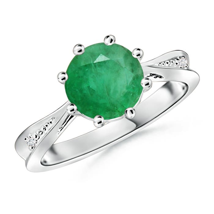 A - Emerald / 1.79 CT / 14 KT White Gold