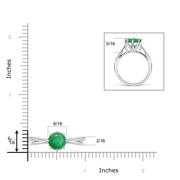 A - Emerald / 1.79 CT / 14 KT White Gold