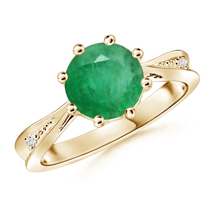 A - Emerald / 1.79 CT / 14 KT Yellow Gold