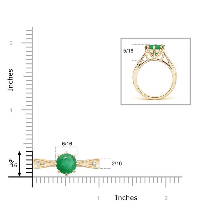 A - Emerald / 1.79 CT / 14 KT Yellow Gold