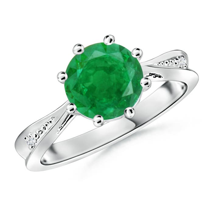 AA - Emerald / 1.79 CT / 14 KT White Gold