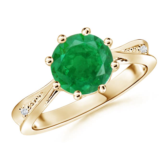 AA - Emerald / 1.79 CT / 14 KT Yellow Gold