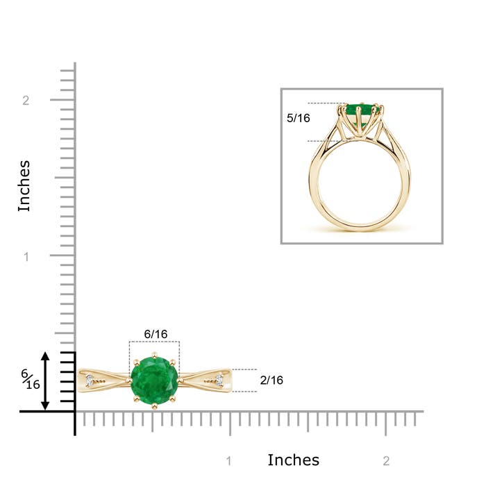 AA - Emerald / 1.79 CT / 14 KT Yellow Gold