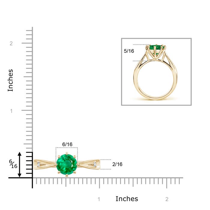 AAA - Emerald / 1.79 CT / 14 KT Yellow Gold