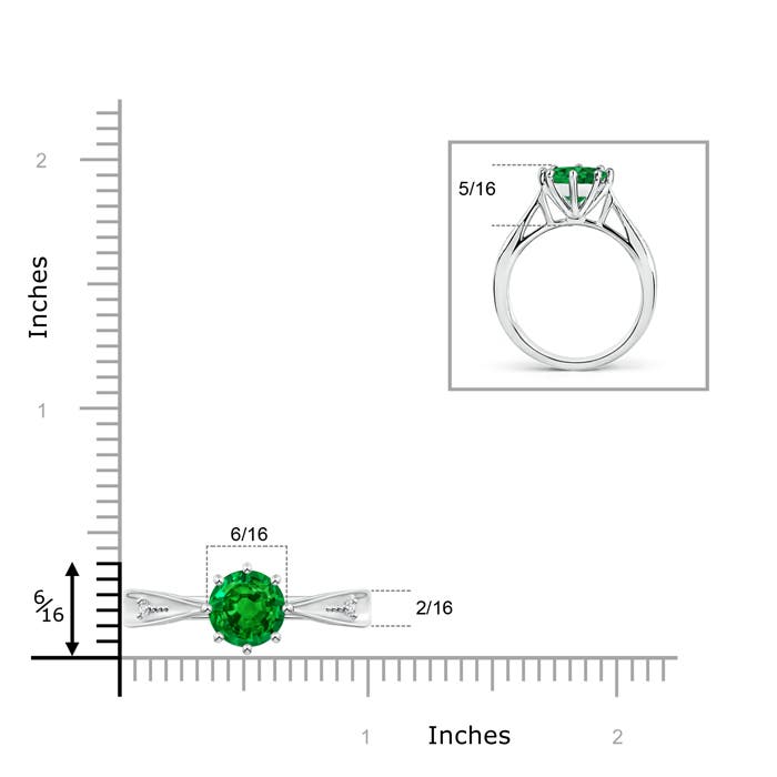 AAAA - Emerald / 1.79 CT / 14 KT White Gold