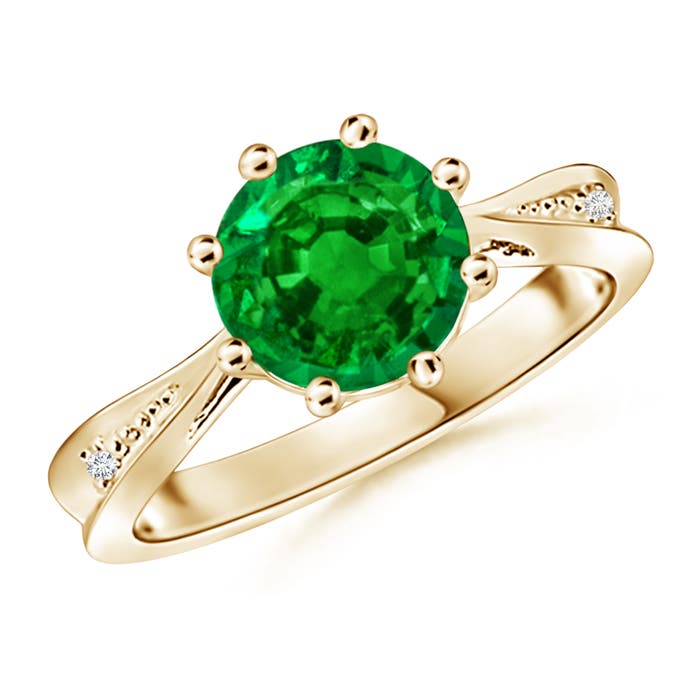 AAAA - Emerald / 1.79 CT / 14 KT Yellow Gold