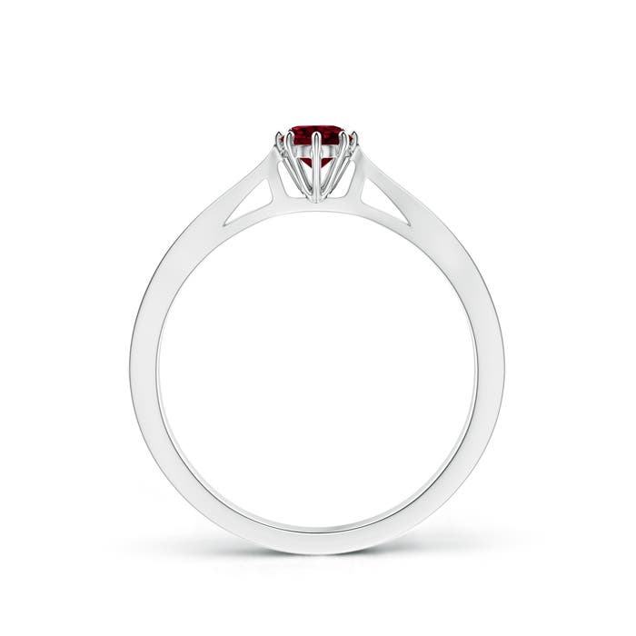 A - Garnet / 0.34 CT / 14 KT White Gold