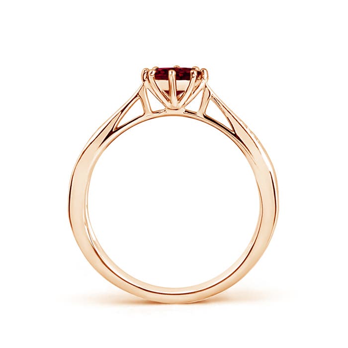 A - Garnet / 0.62 CT / 14 KT Rose Gold