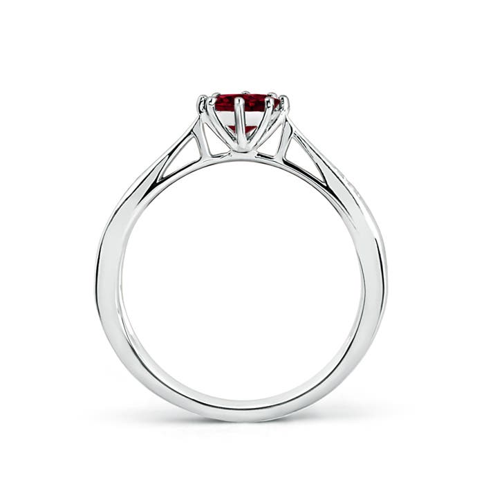 A - Garnet / 0.62 CT / 14 KT White Gold