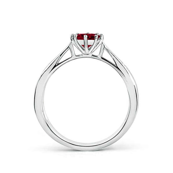 AA - Garnet / 0.62 CT / 14 KT White Gold