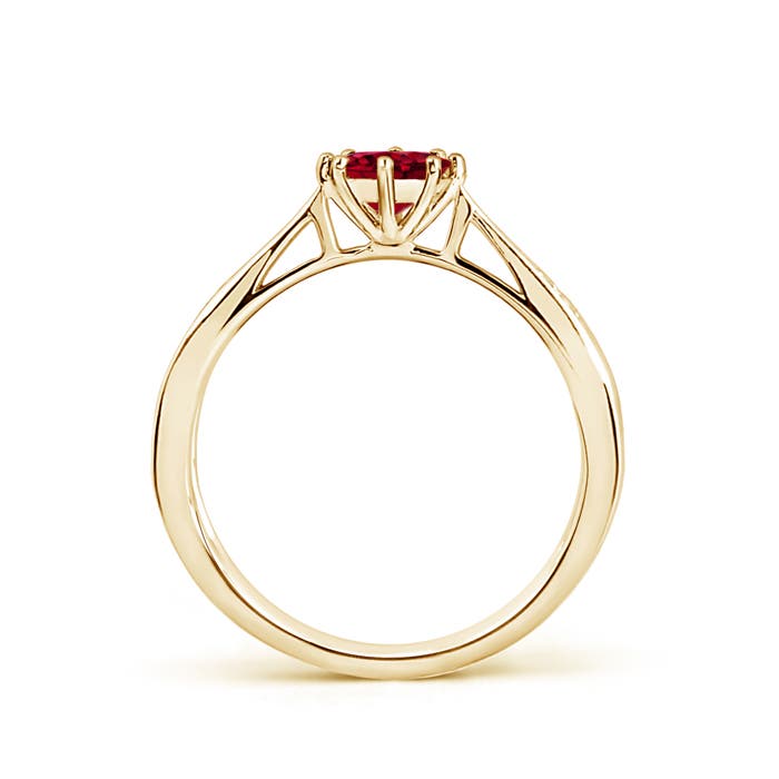 AAAA - Garnet / 0.62 CT / 14 KT Yellow Gold