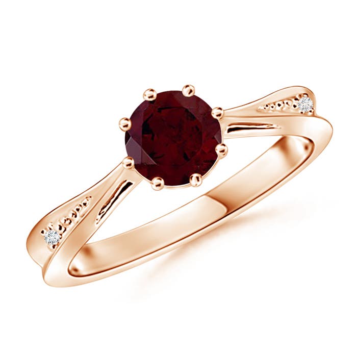 A - Garnet / 1.02 CT / 14 KT Rose Gold