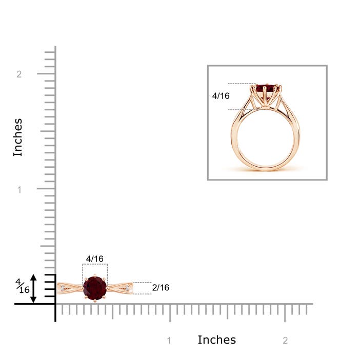 A - Garnet / 1.02 CT / 14 KT Rose Gold