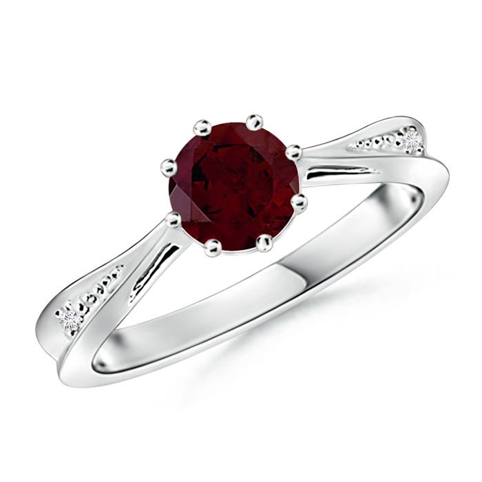 A - Garnet / 1.02 CT / 14 KT White Gold