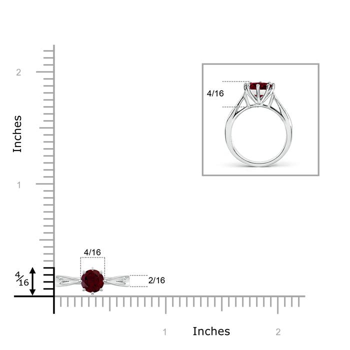 A - Garnet / 1.02 CT / 14 KT White Gold