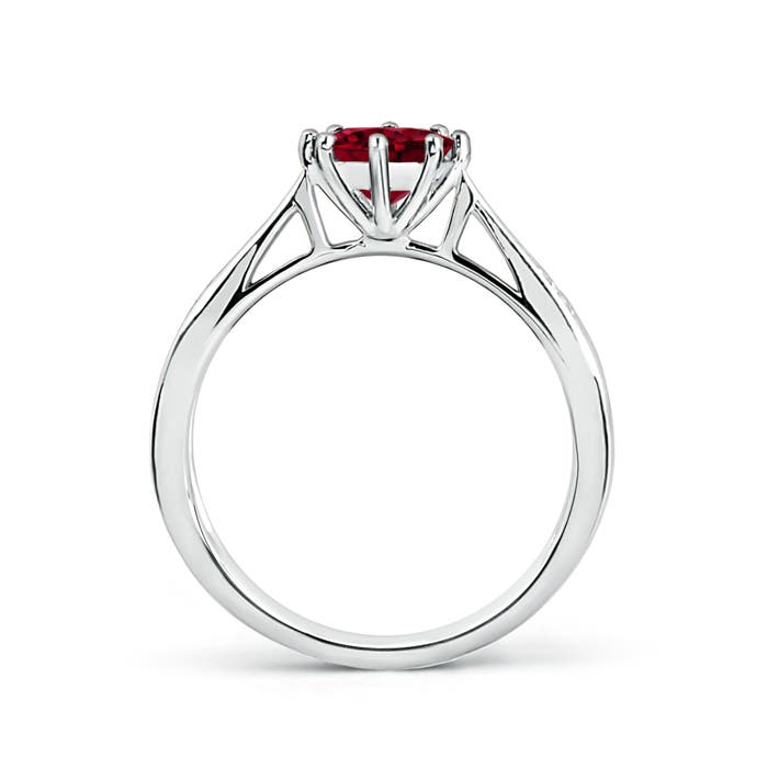 AA - Garnet / 1.02 CT / 14 KT White Gold