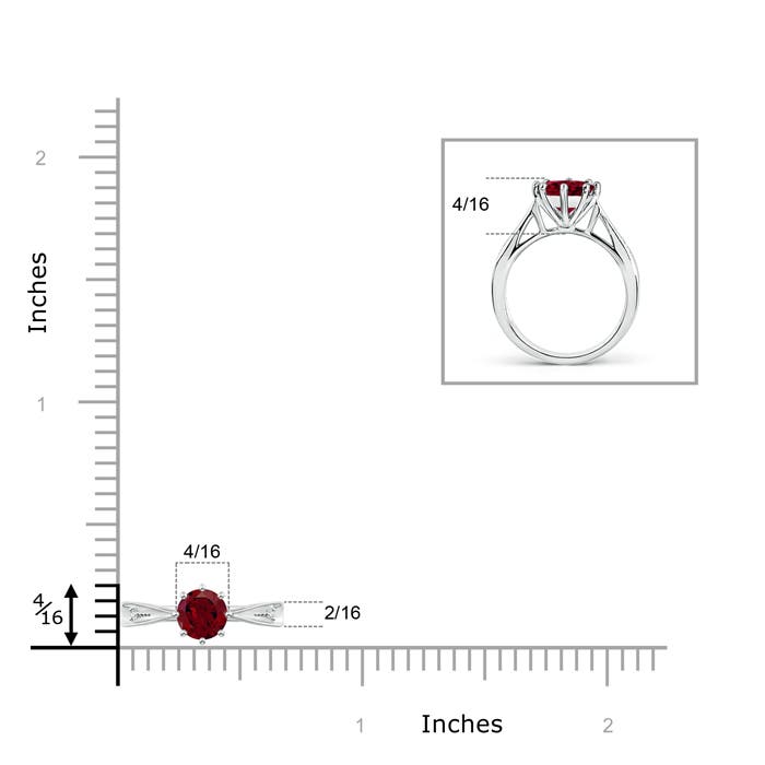 AA - Garnet / 1.02 CT / 14 KT White Gold