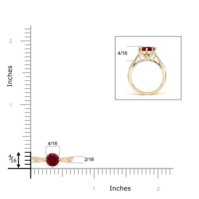 AA - Garnet / 1.02 CT / 14 KT Yellow Gold