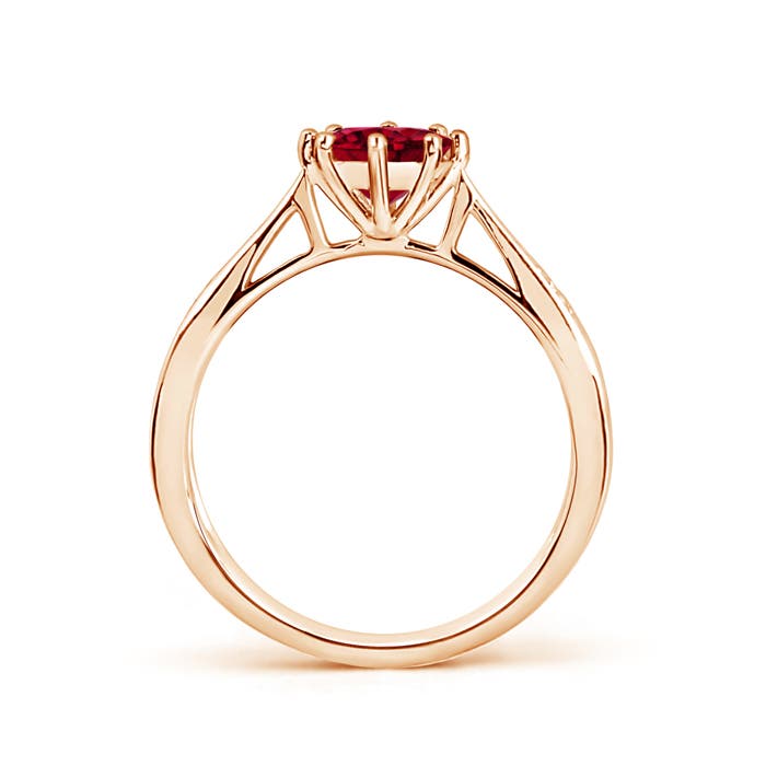 AAAA - Garnet / 1.02 CT / 14 KT Rose Gold