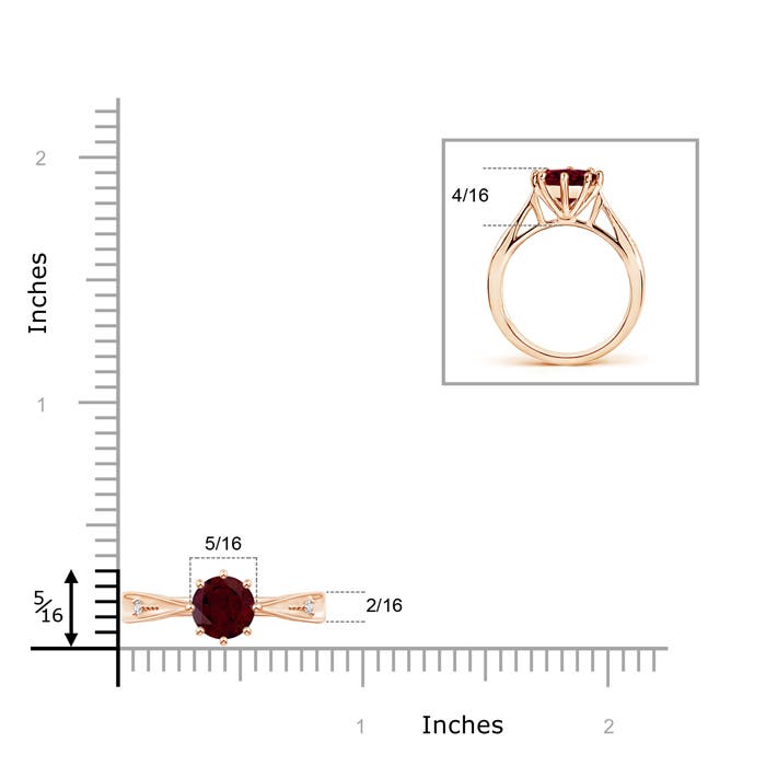 A - Garnet / 1.53 CT / 14 KT Rose Gold