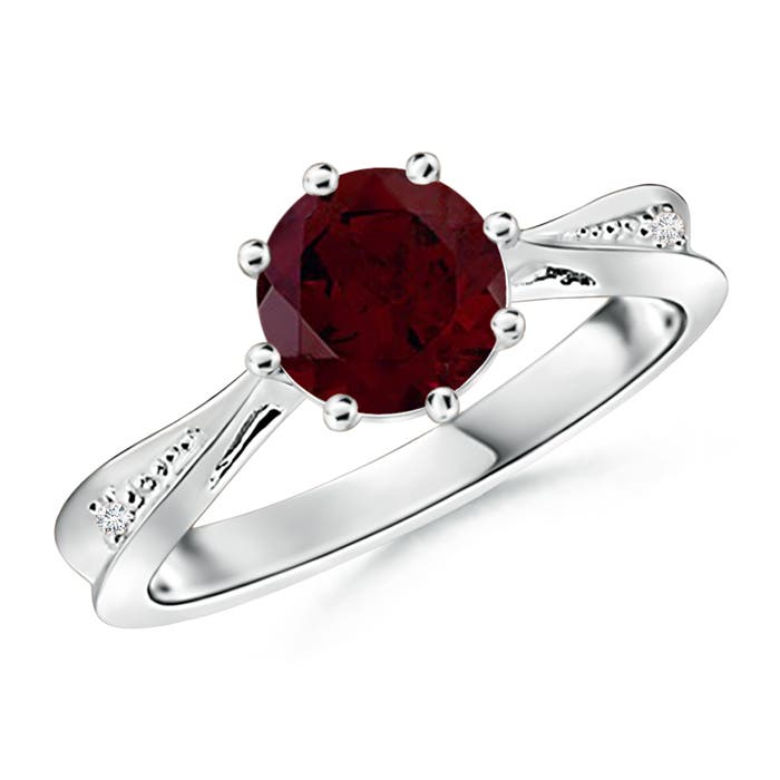 A - Garnet / 1.53 CT / 14 KT White Gold