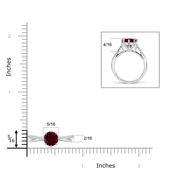 A - Garnet / 1.53 CT / 14 KT White Gold