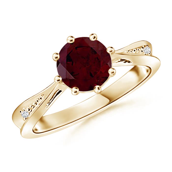 A - Garnet / 1.53 CT / 14 KT Yellow Gold