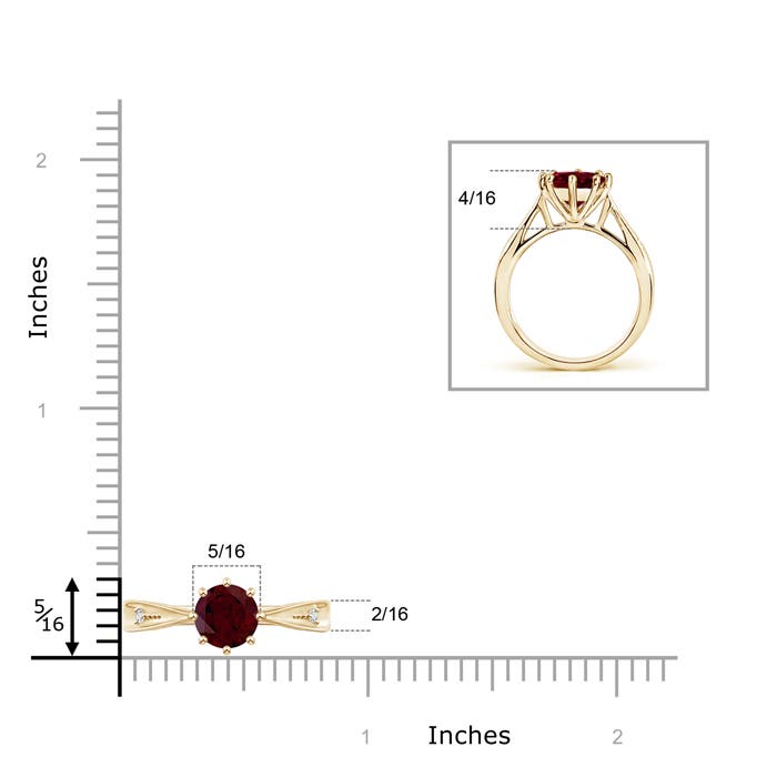 A - Garnet / 1.53 CT / 14 KT Yellow Gold