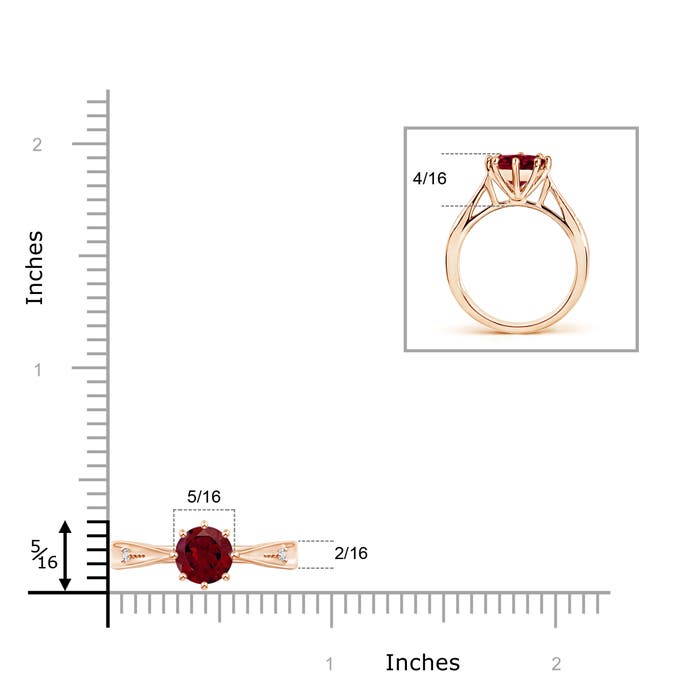 AA - Garnet / 1.53 CT / 14 KT Rose Gold