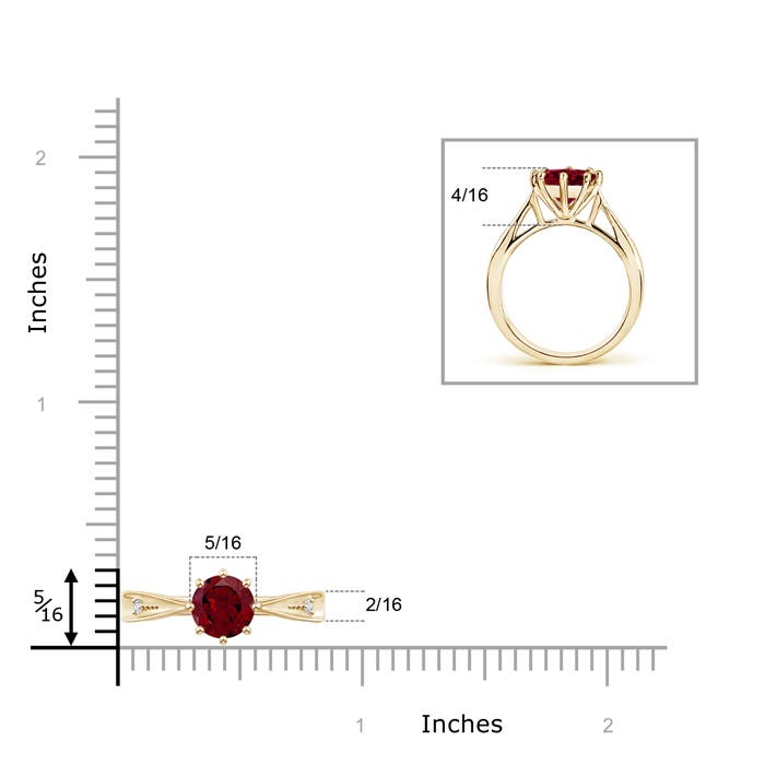 AA - Garnet / 1.53 CT / 14 KT Yellow Gold