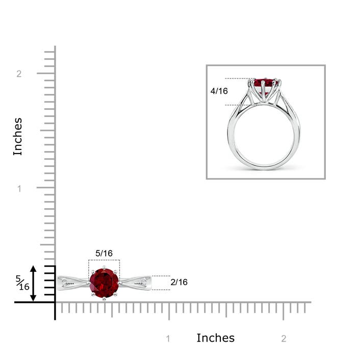 AAA - Garnet / 1.53 CT / 14 KT White Gold