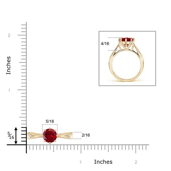 AAAA - Garnet / 1.53 CT / 14 KT Yellow Gold