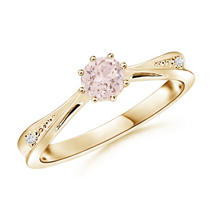 A - Morganite / 0.44 CT / 14 KT Yellow Gold