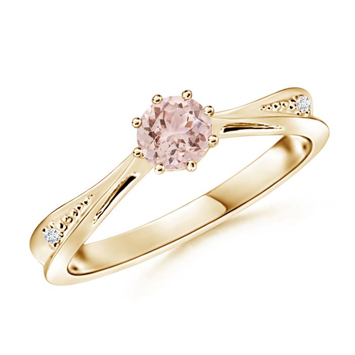 AAA - Morganite / 0.44 CT / 14 KT Yellow Gold