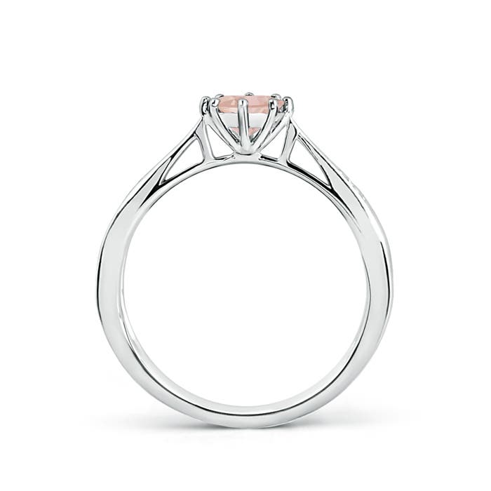 AAAA - Morganite / 0.44 CT / 14 KT White Gold