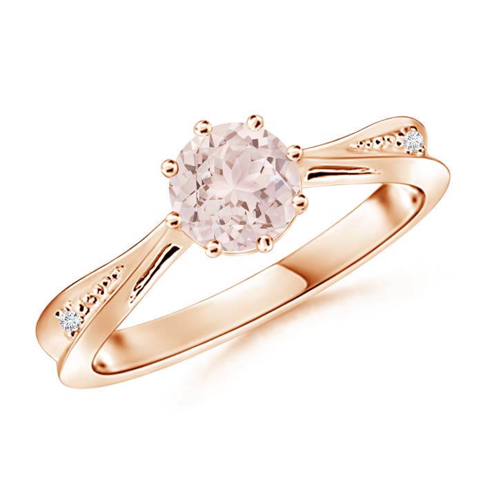 A - Morganite / 0.72 CT / 14 KT Rose Gold