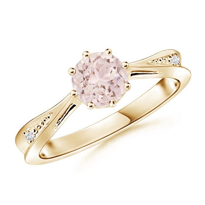 A - Morganite / 0.72 CT / 14 KT Yellow Gold