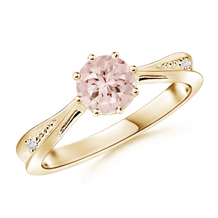 AA - Morganite / 0.72 CT / 14 KT Yellow Gold