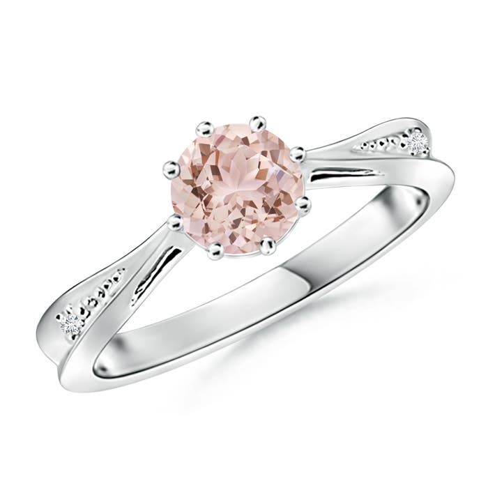 AAA - Morganite / 0.72 CT / 14 KT White Gold