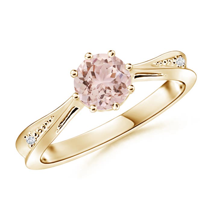 AAA - Morganite / 0.72 CT / 14 KT Yellow Gold