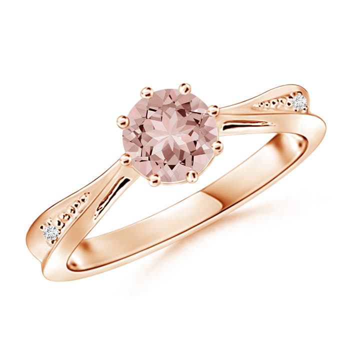 AAAA - Morganite / 0.72 CT / 14 KT Rose Gold