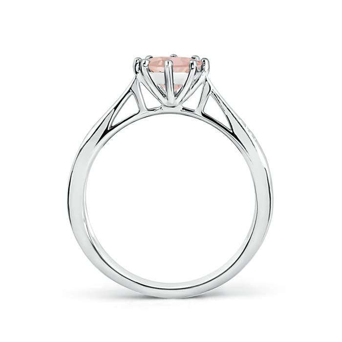 AAAA - Morganite / 0.72 CT / 14 KT White Gold