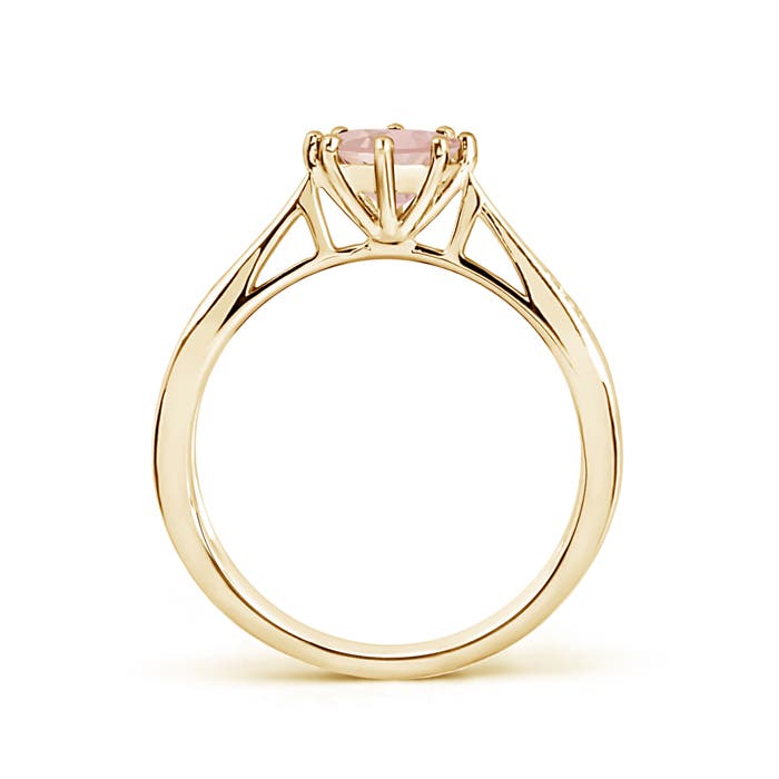 AAAA - Morganite / 0.72 CT / 14 KT Yellow Gold