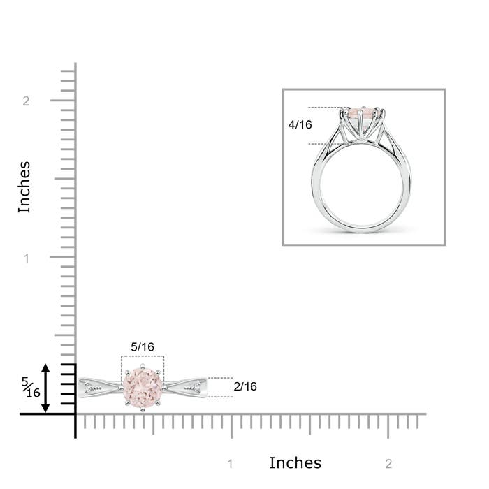 A - Morganite / 1.13 CT / 14 KT White Gold