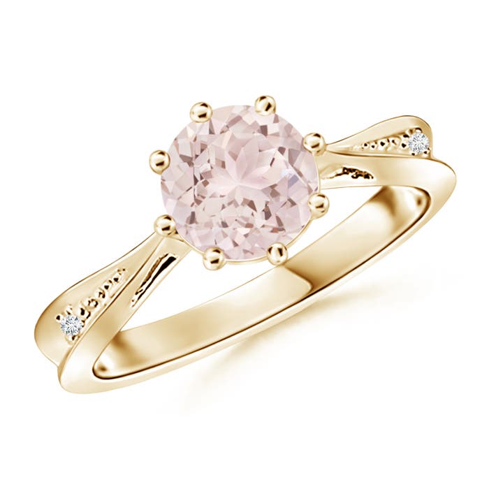 A - Morganite / 1.13 CT / 14 KT Yellow Gold