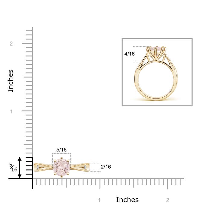 A - Morganite / 1.13 CT / 14 KT Yellow Gold